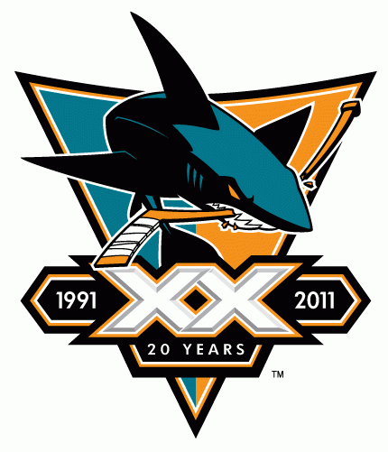 San Jose Sharks 2010 11 Anniversary Logo 04 iron on paper